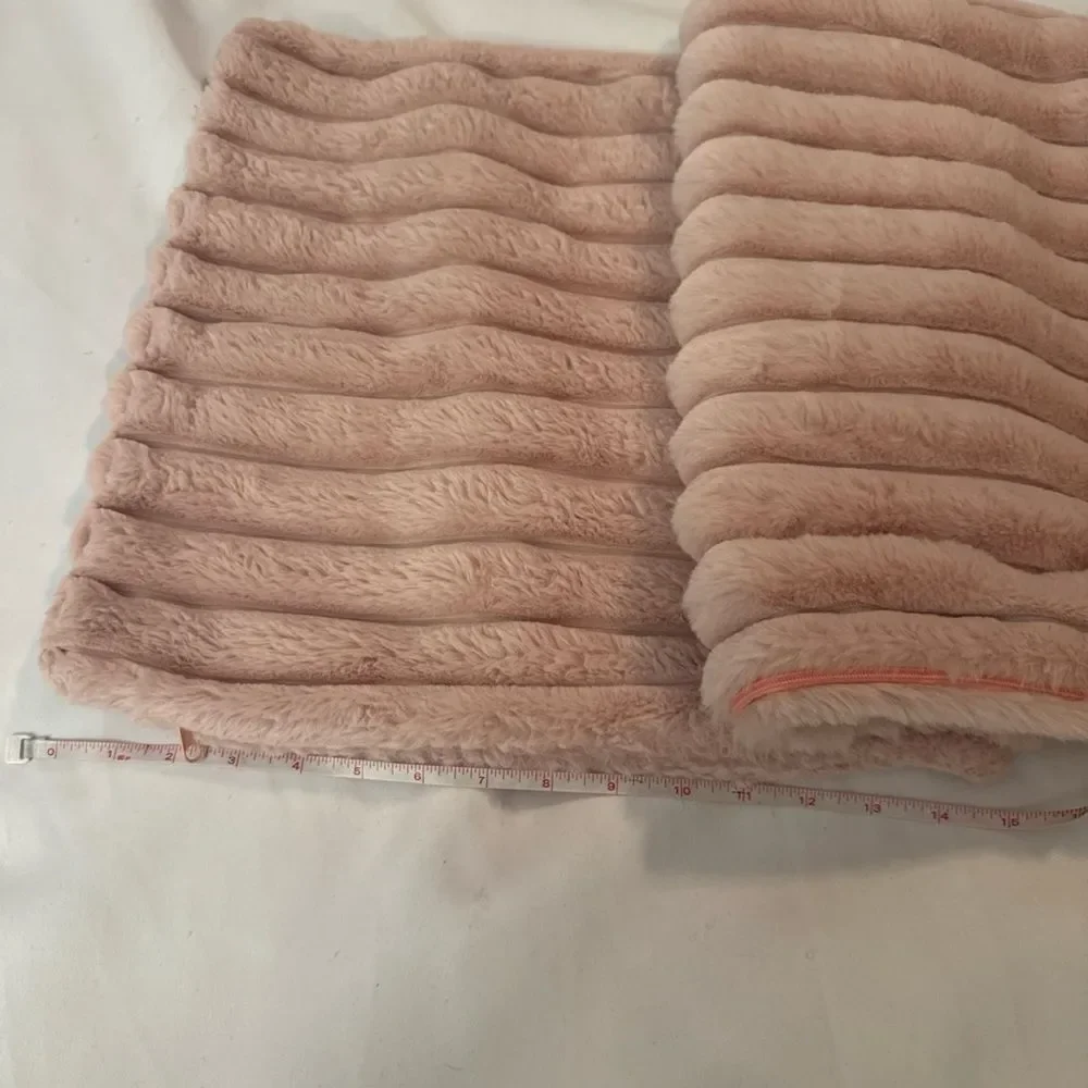 Source Unknown Pink Faux Fur Accent Pillow